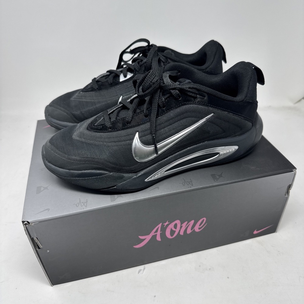 Nike A'One A'ja Wilson GS Basketball Shoes Black Silver 4.5 Youth WNBA